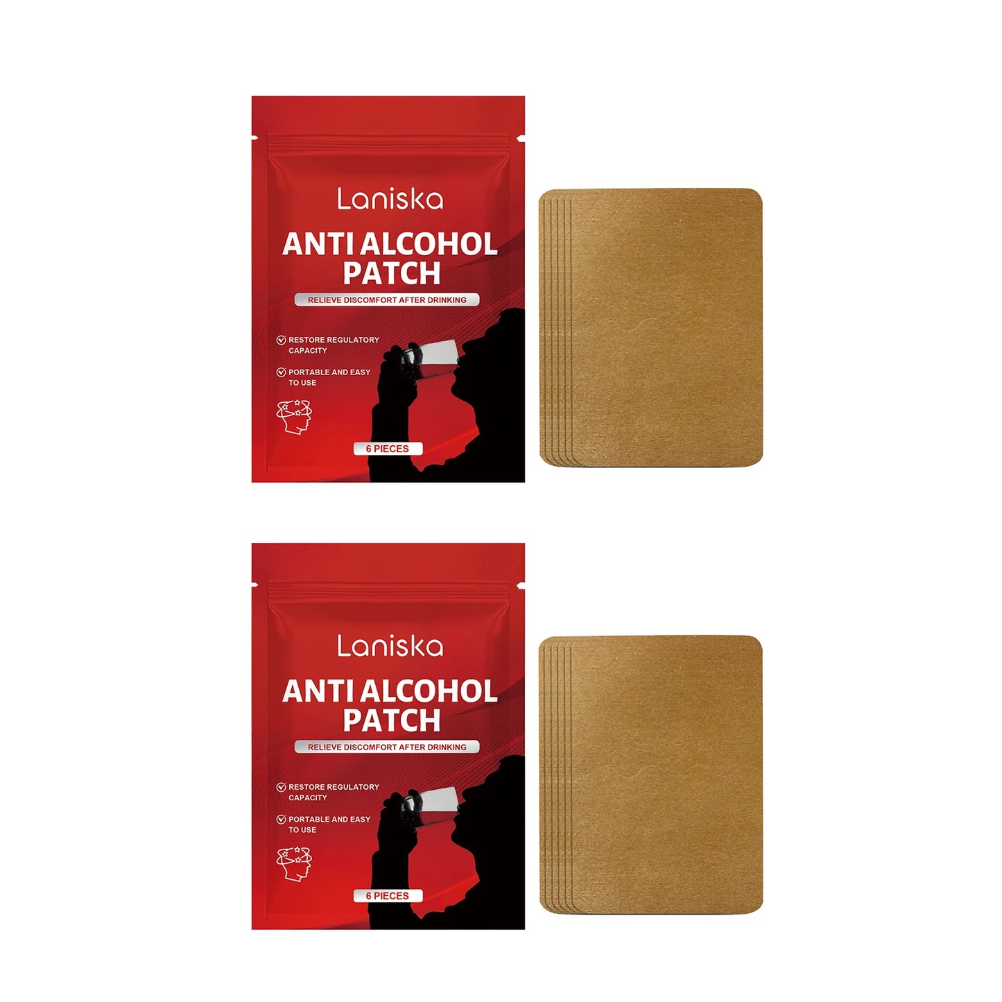 Anti Alcohol Patch Relief Alcohol Addiction Hangover Treatment Protect Liver Reduce Post-Drinking Discomfort Quit Drinking Patch Peaceful Pleasures Health and Wellness 12pcs in bag