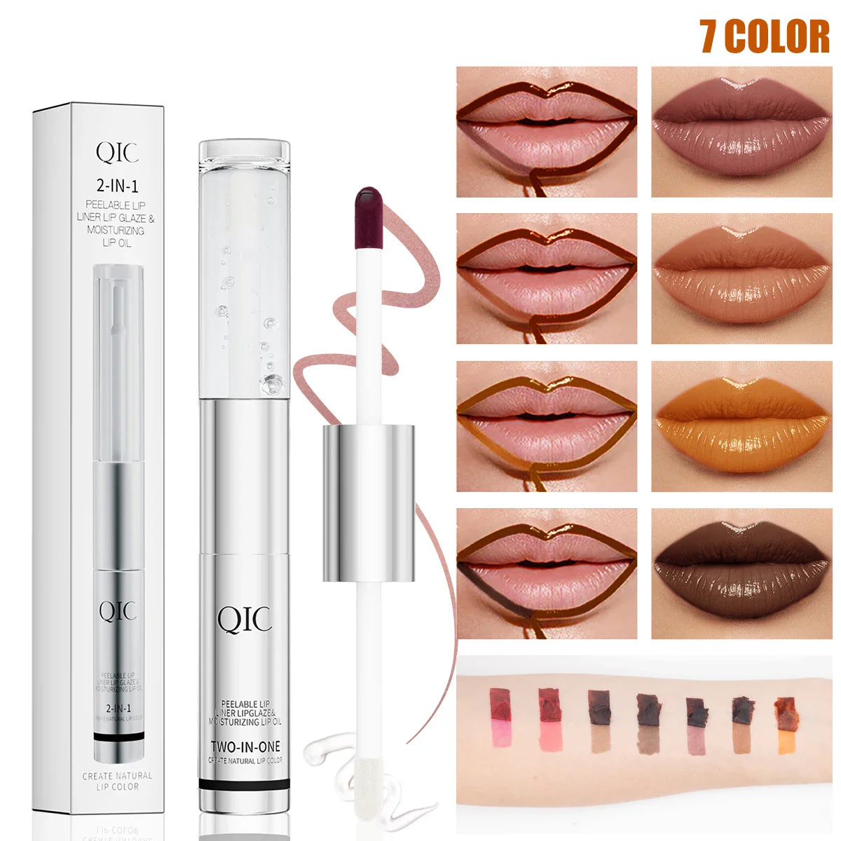 QIC Peel-Off Lip Tint | Waterproof Matte Long-Lasting Lip Stain