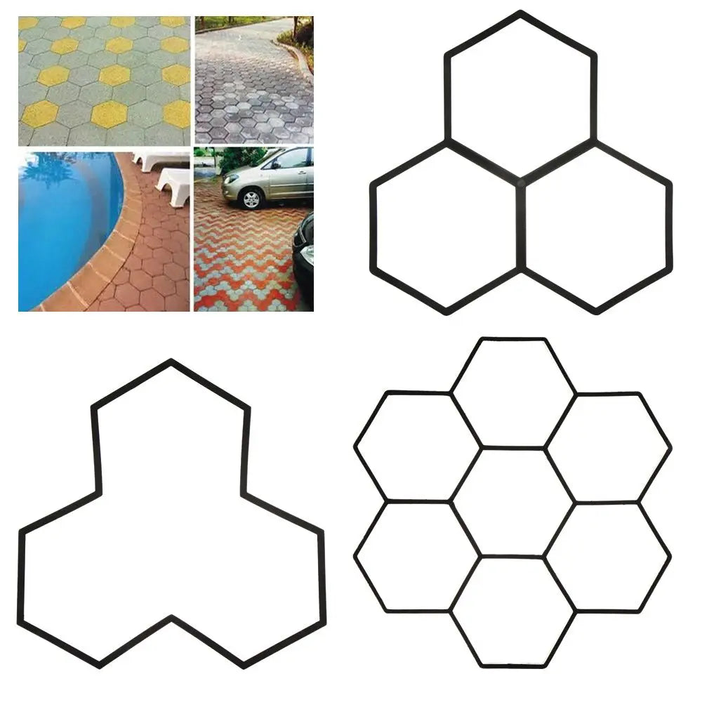 Plastic Stone Road Paving Floor Pavement Lawn Decoration Concrete Molds Cement Mould DIY Garden Path Beton Brick Maker Peaceful Pleasures Health and Wellness