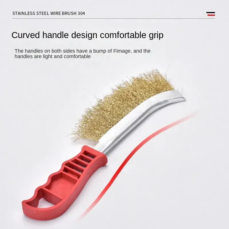 Steel Brush Multi-function Tool Wire Brush Copper Plated Steel Wire Brush Abrasive Roller Wood Metal Copper Brush Cleaning Tool Peaceful Pleasures Health and Wellness