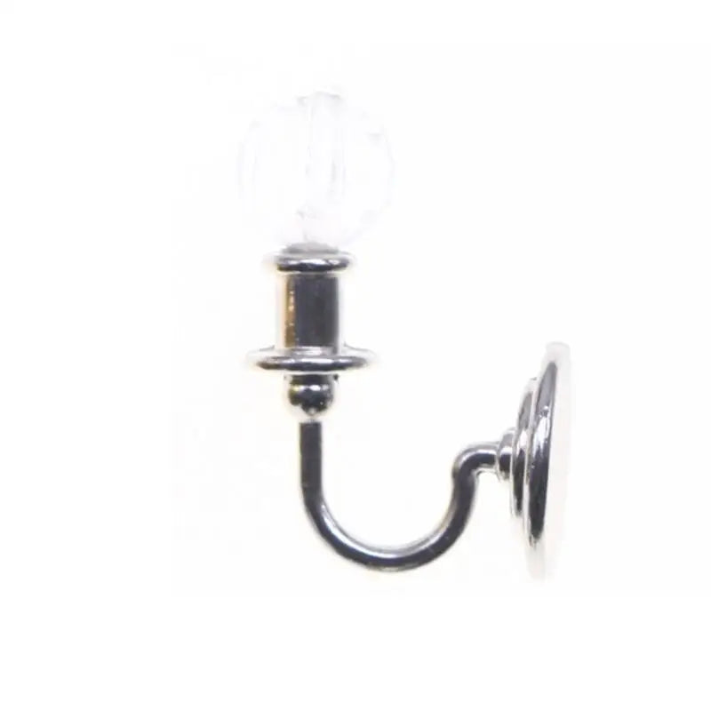 1/12 Miniature Dollhouse Wall Lamp | Metal & Crystal Shade