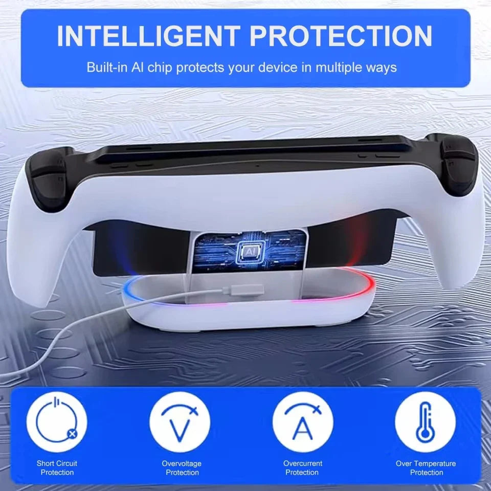 PS5 Portal Charging Dock Stand with 14 RGB Lighting Modes