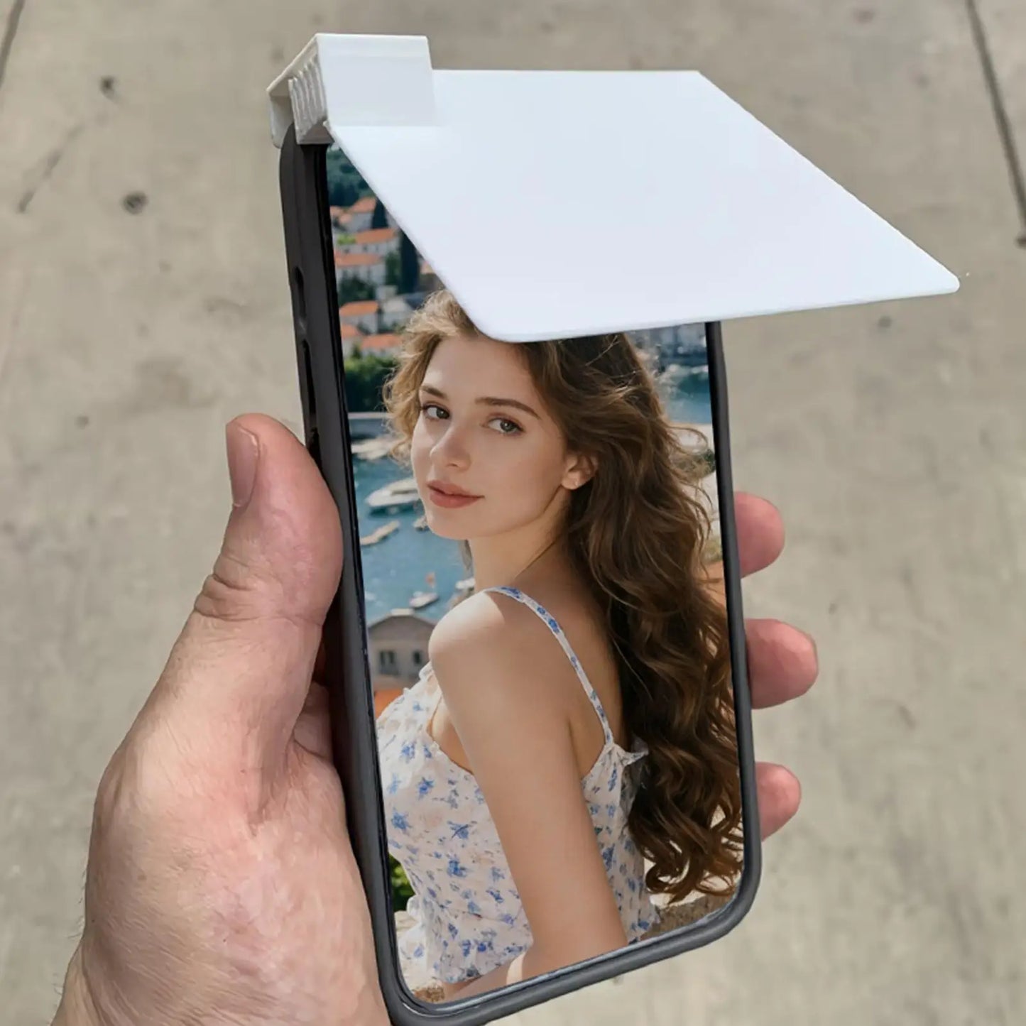 Phone Screen Sun Shade Clip Anti-Glare Foldable Hood For Smartphone, Privacy Protection Outdoor Travel Camping Hiking Summer Peaceful Pleasures Health and Wellness