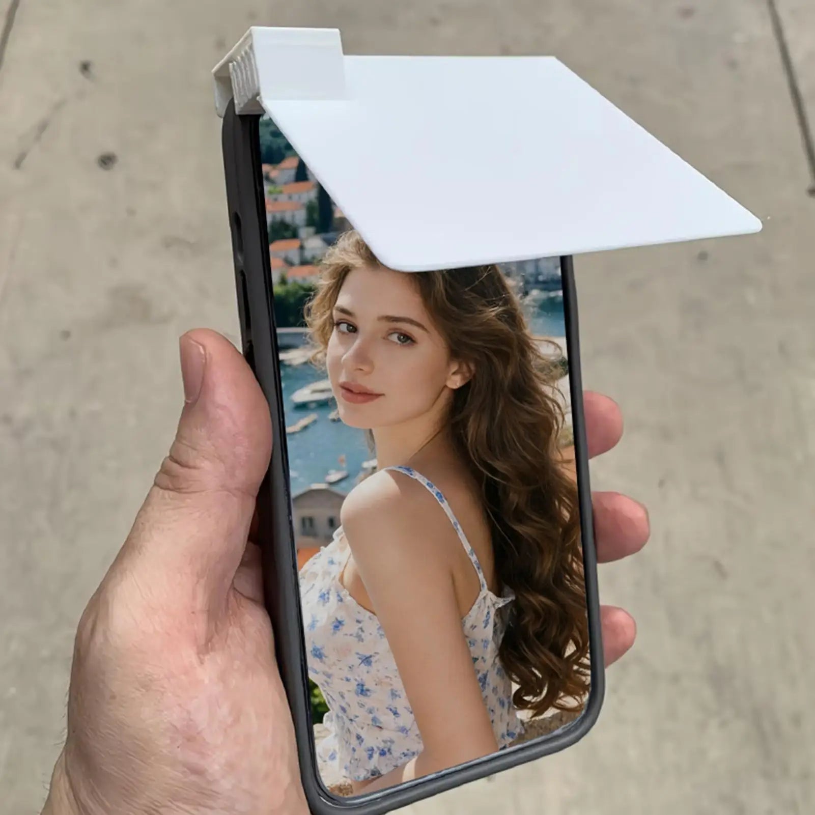 Phone Screen Sun Shade Clip Anti-Glare Foldable Hood For Smartphone, Privacy Protection Outdoor Travel Camping Hiking Summer Peaceful Pleasures Health and Wellness