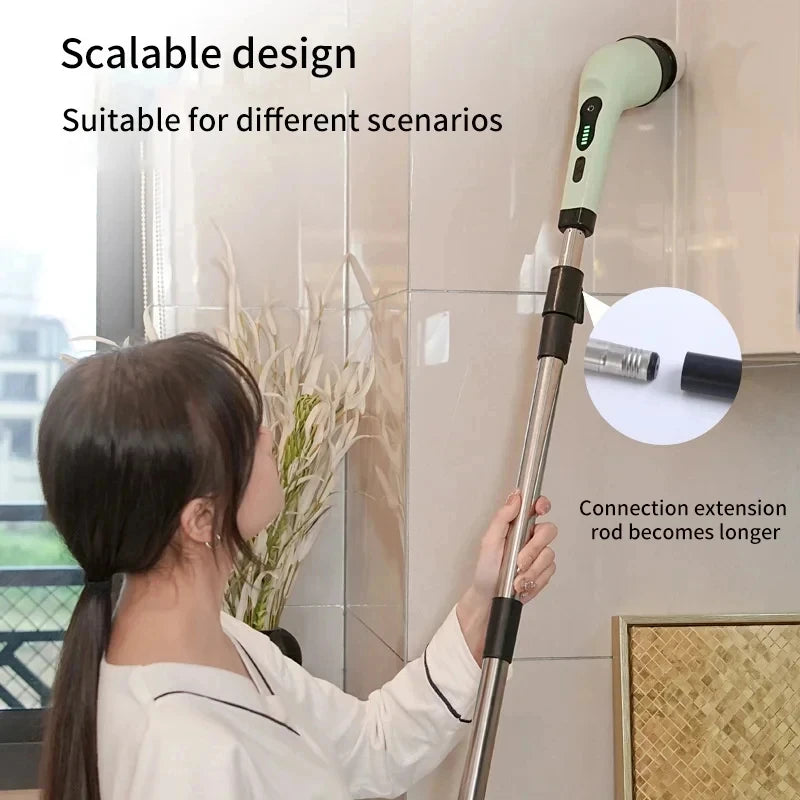 9-in-1 Electric Spin Scrubber | Extendable Cleaning Brush Electric Spin Scrubber Peaceful Pleasures Health and Wellness