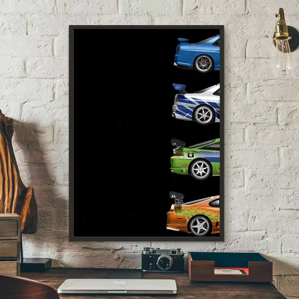 Poster classic movie F-Fast and Furious Poster HD art sticky wall waterproof home living room bedroom bar aesthetic decor Peaceful Pleasures Health and Wellness z5 55x75cm