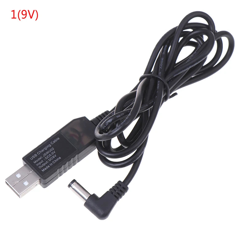 High Quality USB DC 5V To DC 9V 12V Step Up Cable 2.1x5.5mm Jack Connector Converter Wire Peaceful Pleasures Health and Wellness A1-9V
