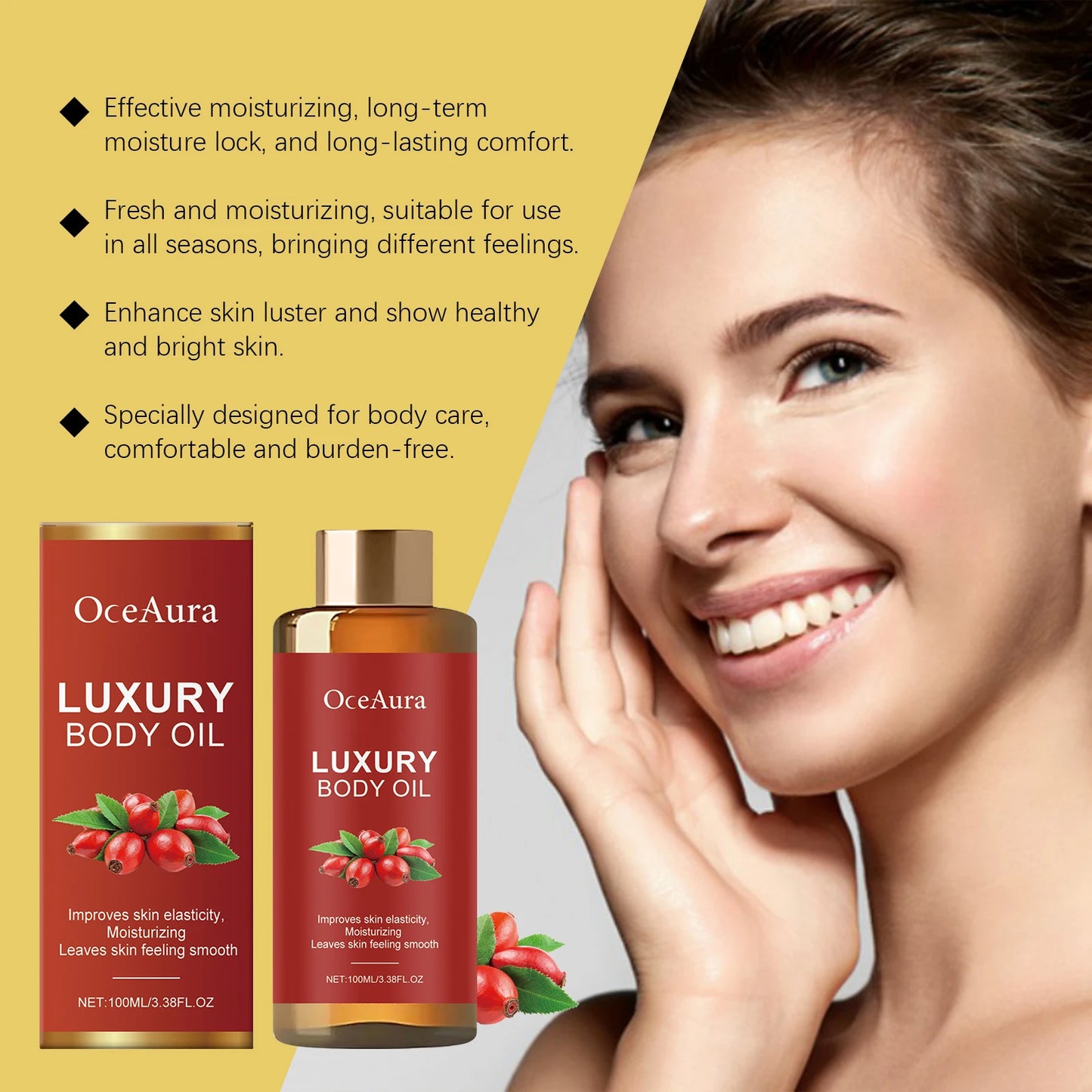 OceAura Calendula Firming Body Oil | Antioxidant Skin Serum 100ml