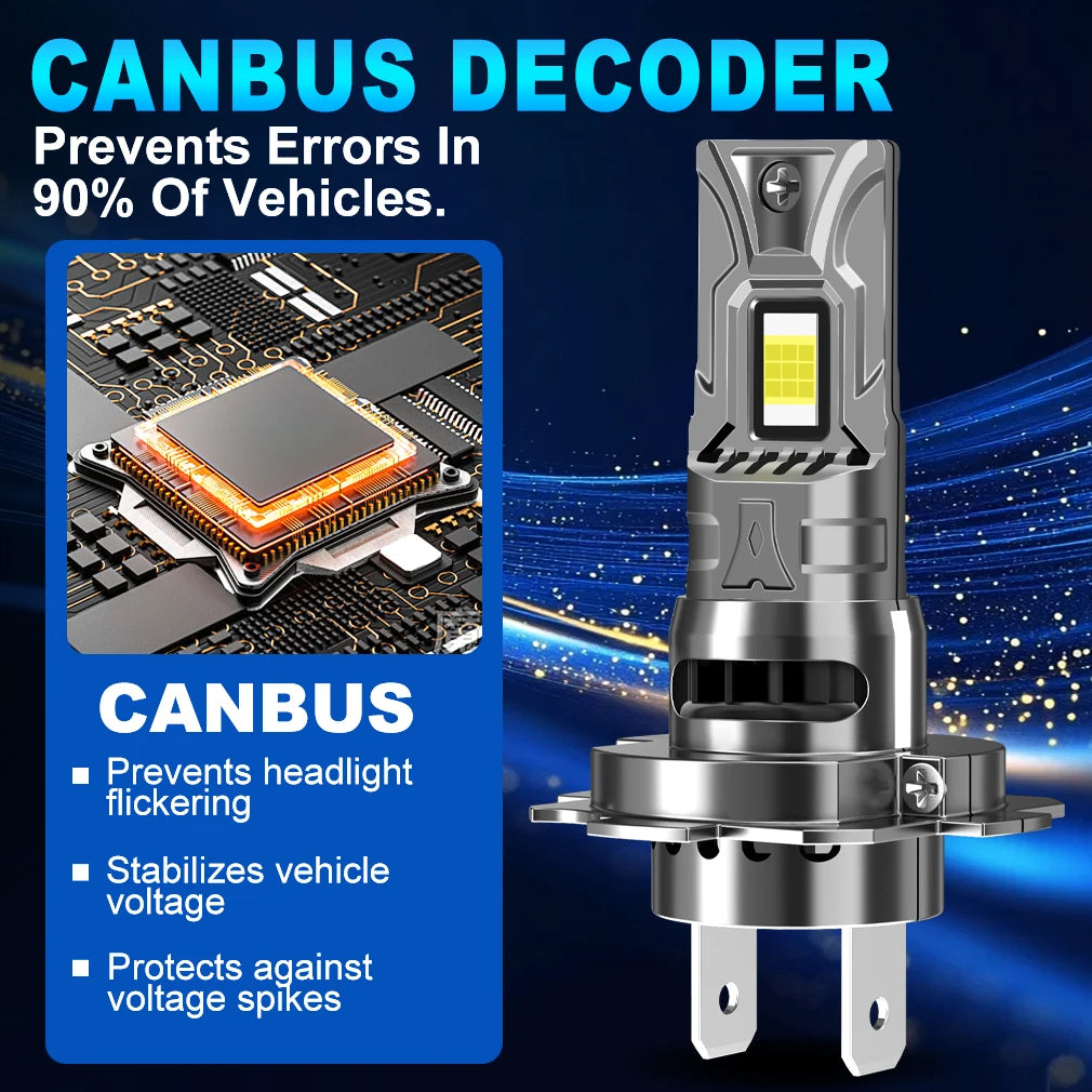 XSTORM H7 H4 H1 H11 LED Headlight Bulbs 120W 40000LM 6000K Canbus