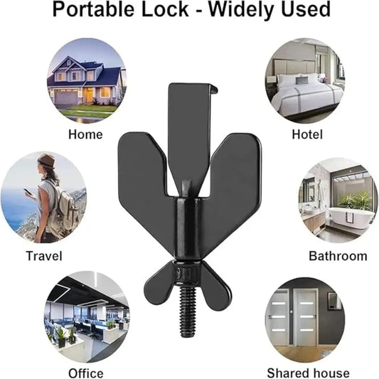 Portable Travel Door Lock & Stopper – Adjustable Stainless Steel Travel Door Lock Oasis Select