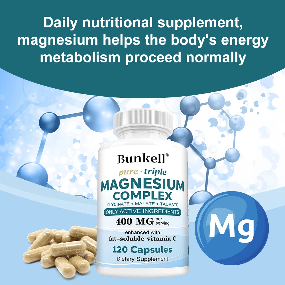 Magnesium Complex - L-Threonate, Glycinate & Malate - Brain, Sleep, Memory, Muscle & Bone Support, Stress & Anxiety Relief Peaceful Pleasures Health and Wellness
