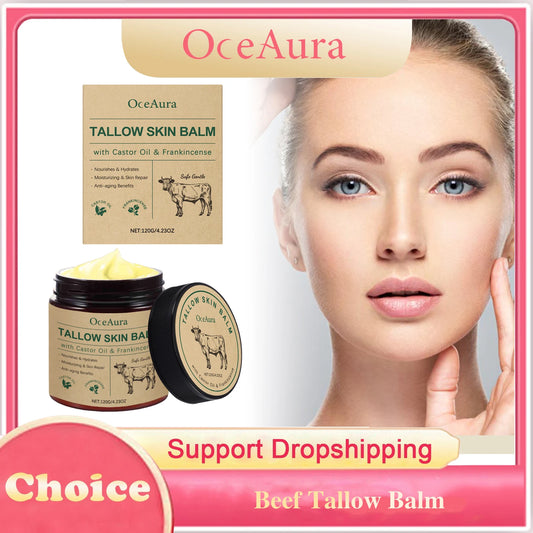 Beef Tallow Moisturizing Balm Wrinkle Remover Brightening Firming Smoothing Repair Fade Fine Lines Soft Facial Nourishing Cream Peaceful Pleasures Health and Wellness