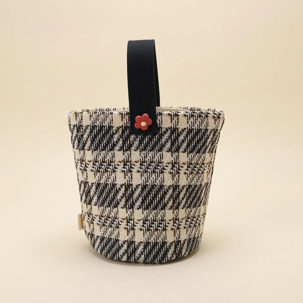 Canvas Lunch Bag for Women Large Capacity Thermal Insulated Tote with Double Handles and Reinforced Bottom Ideal for Picnic Peaceful Pleasures Health and Wellness
