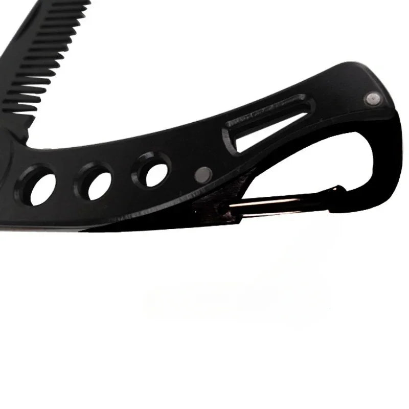 1pc Stainless Steel Folding Comb Men Beard Styling Combs Anti Static Portable Mustache Comb Multifunctional Hairdressing Tools Peaceful Pleasures Health and Wellness
