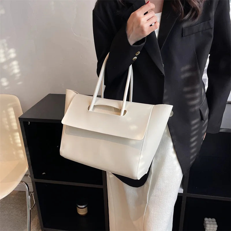 Korean Retro Tote Bag | Large Capacity Commuter Handbag Tote Handbag Peaceful Pleasures Health and Wellness