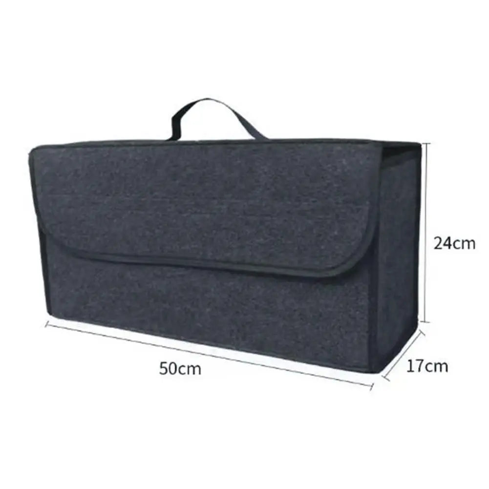 Car Trunk Organizer Storage Box,Large Capacity Felt Storage Bag Portable Foldable Boot Organizer Tool for Car Storage Accessorie Peaceful Pleasures Health and Wellness