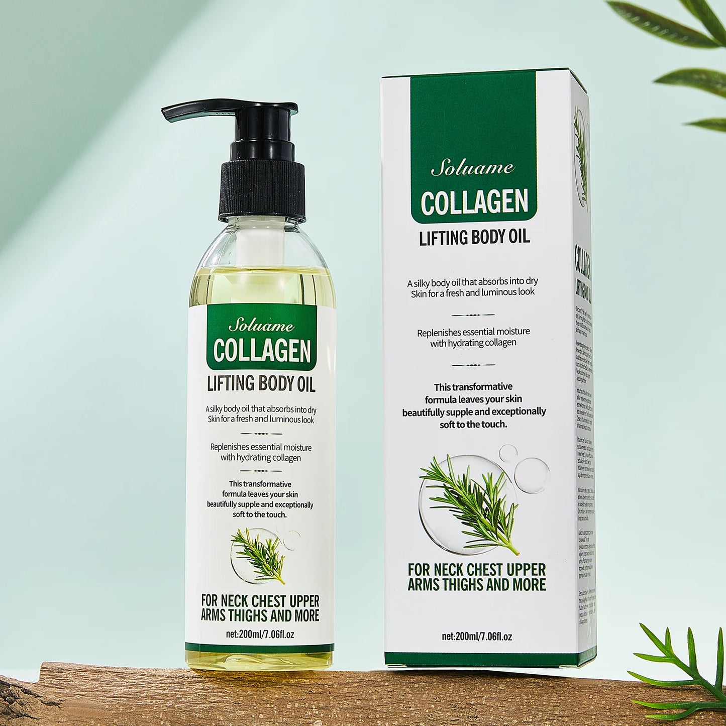 Collagen Lifting Body Oil for Hydrating and Firming Peaceful Pleasures Health and Wellness 200 ml