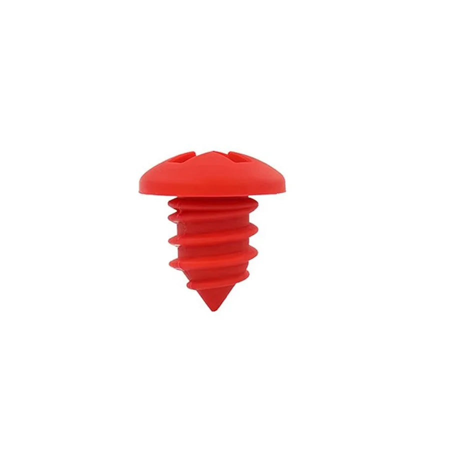 Rubber Wine Bottle Seal Stopper Oil Bottle Stopper New Threaded Shape Silicone Wine Bottle Stopper Multiple Colors Bar Tools Peaceful Pleasures Health and Wellness red