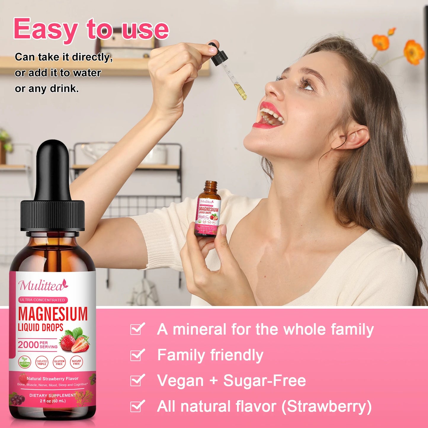Liquid Magnesium Glycinate 500mg Drops – Sleep, Nerve & Muscle Support | 60ml Peaceful Pleasures Health and Wellness
