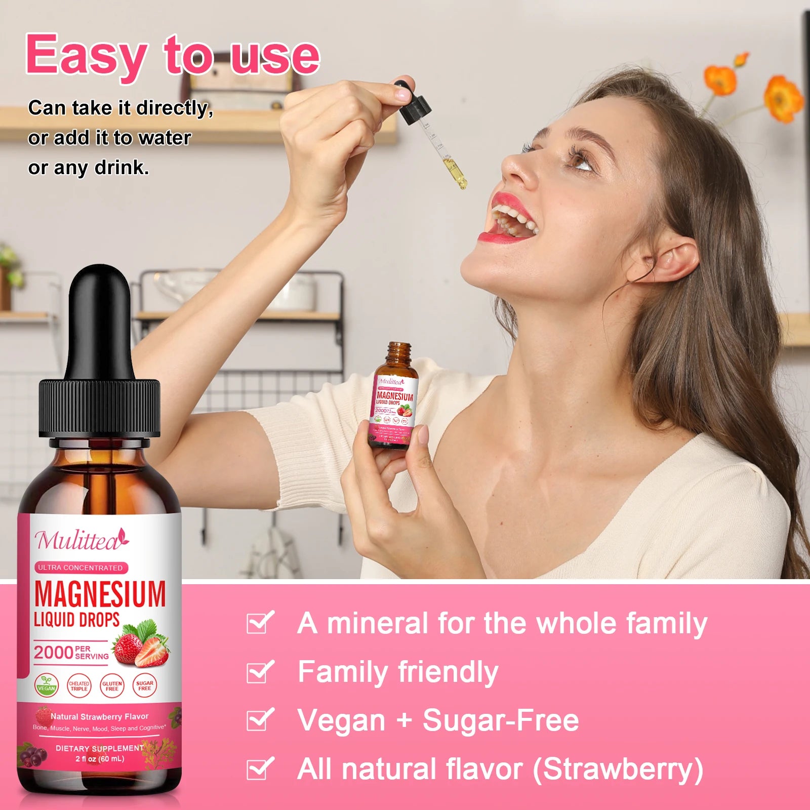 Liquid Magnesium Glycinate 500mg Drops – Sleep, Nerve & Muscle Support | 60ml Peaceful Pleasures Health and Wellness