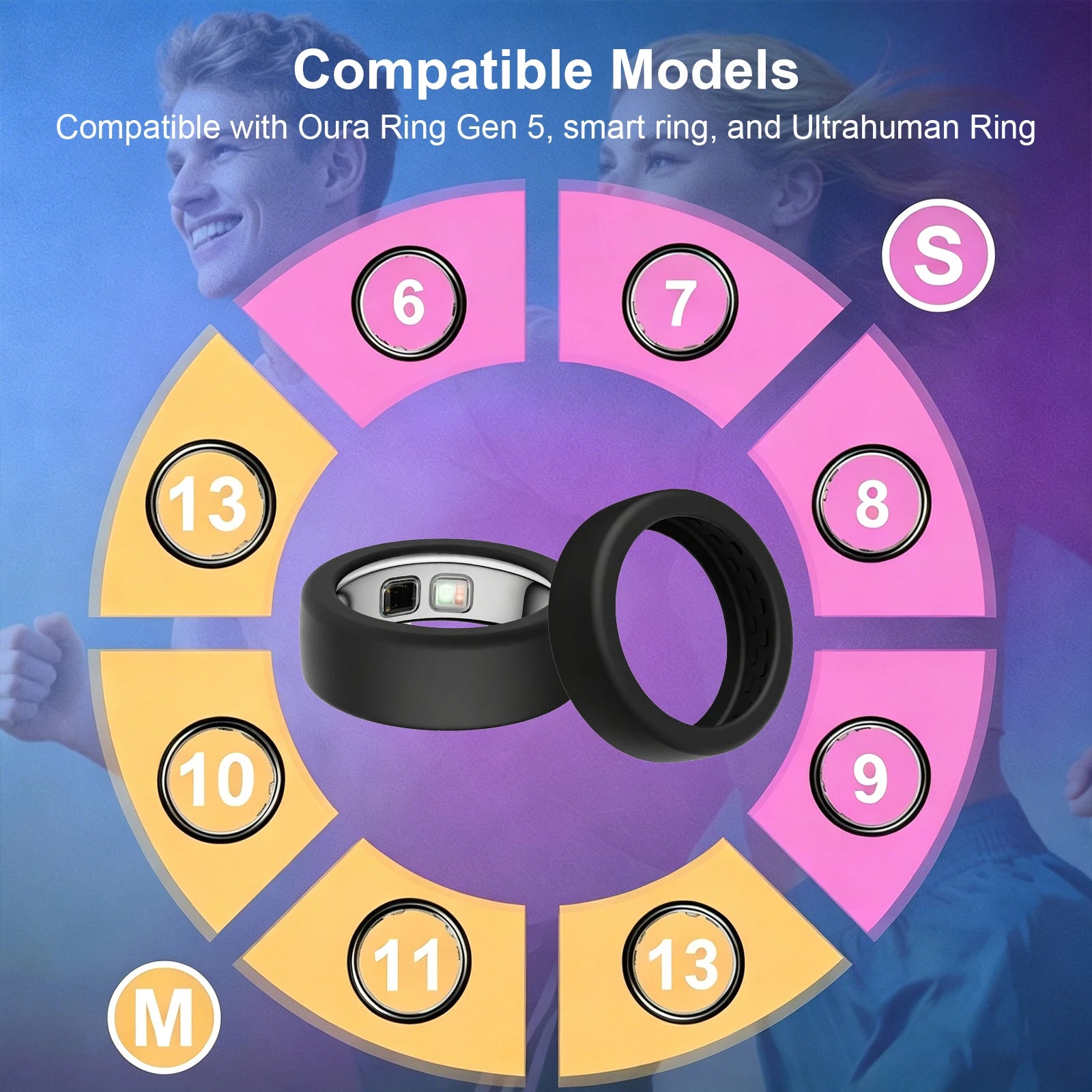 For Oura Ring 5 Scratch Proof Smart Rings Sleeve Multifunctional Shockproof Rings Bumper Covers for Daily Life Gym Workout Peaceful Pleasures Health and Wellness