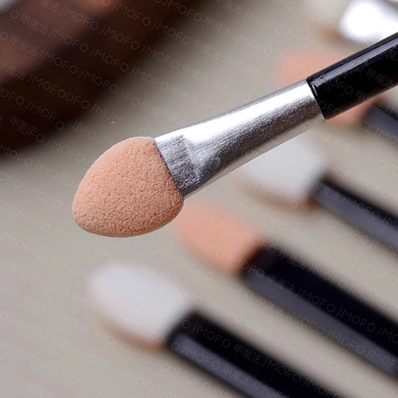 10pcs Nail Powder Brushes Sponge Disposable Double Sided Eyeshadow Applicator Mirror Chrome Pigment Sponge Stick Peaceful Pleasures Health and Wellness
