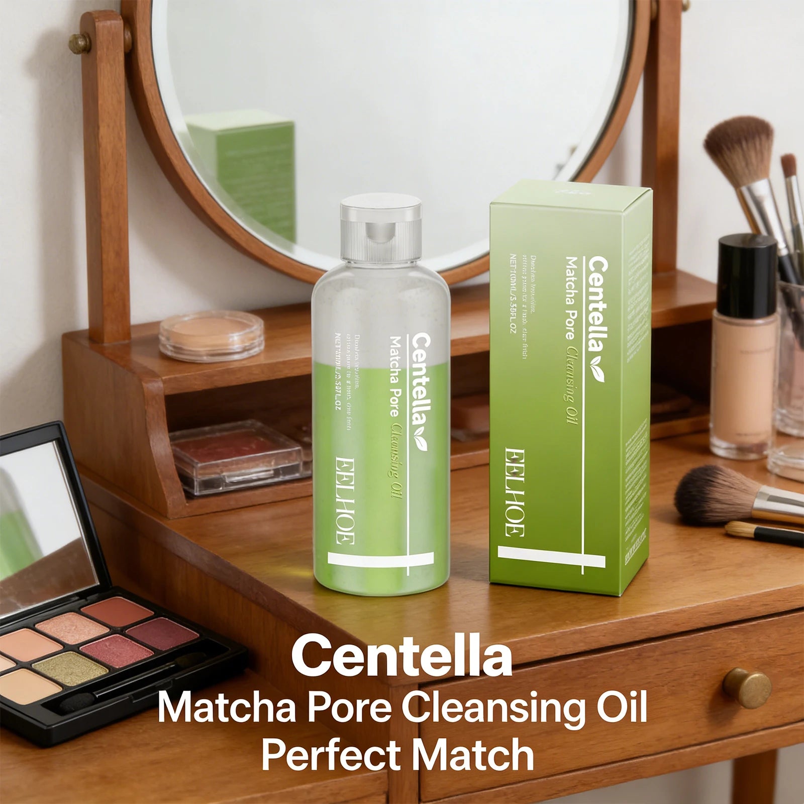 Matcha Cleansing Oil Gentle Remove Blackhead Shrink Pore Refreshing Control Oil Moisturizing Face Makeup Remover Oil Skin Care Peaceful Pleasures Health and Wellness