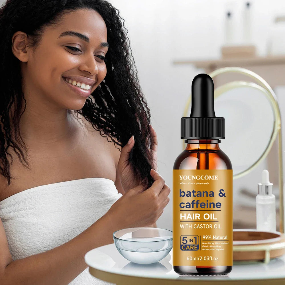 Batana & Caffeine Hair Treatment Oil – Strengthen & Condition