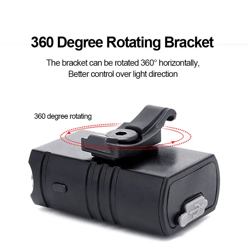 T6 LED Bicycle Light Set – USB Rechargeable Front & Rear Lights