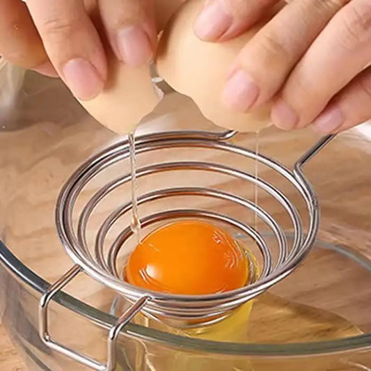 Stainless Steel Egg Separator & Spring Whisk | Kitchen Tools Kitchen Whisk Set Peaceful Pleasures Health and Wellness