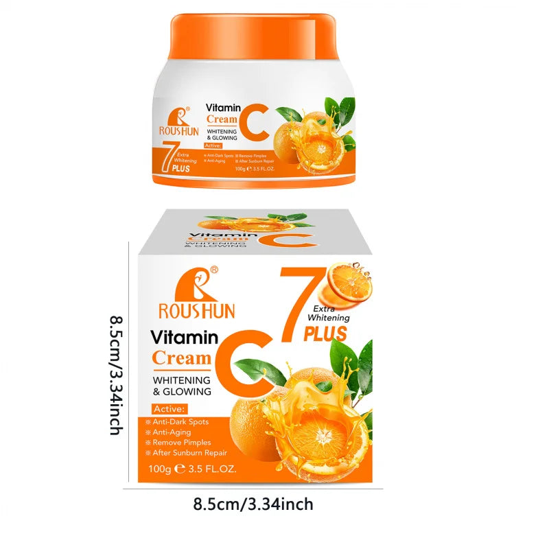 ROUSHUN Vitamin C Facial Moisturizer Cream – Unisex Daily