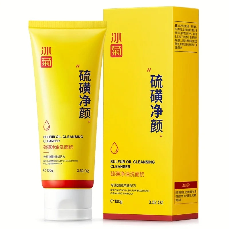 Sulfur Facial Cleanser 100g – Rich Foam Deep Cleansing Face Wash
