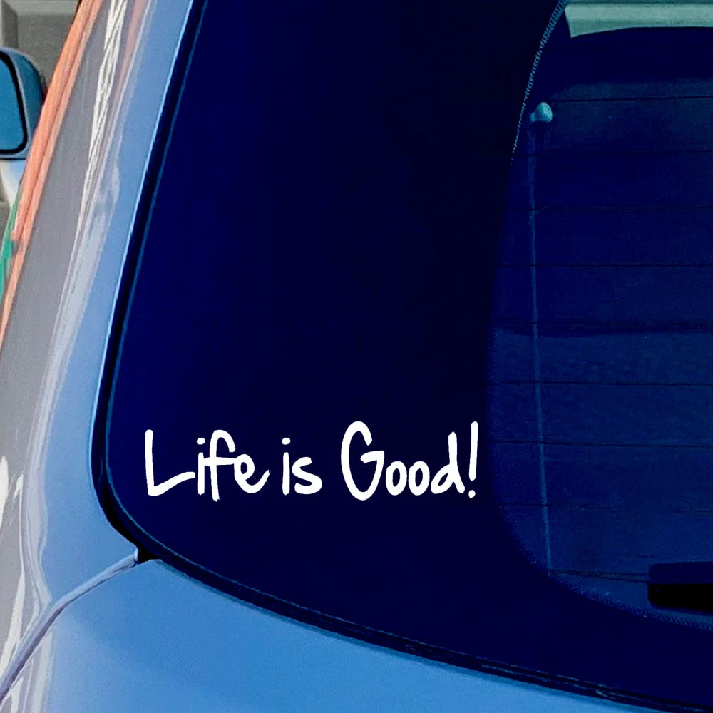 2pcs 2inch x 8inch Life Is Good Car Bumper Window Vinyl Decal Sticker Peaceful Pleasures Health and Wellness