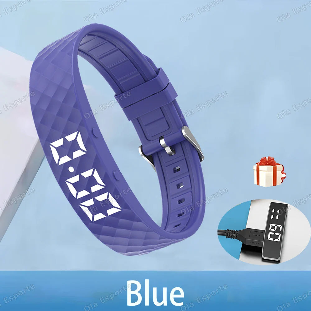 HW12 Vibrating Alarm Clock Smart Bracelet | Silent Wake-Up Band