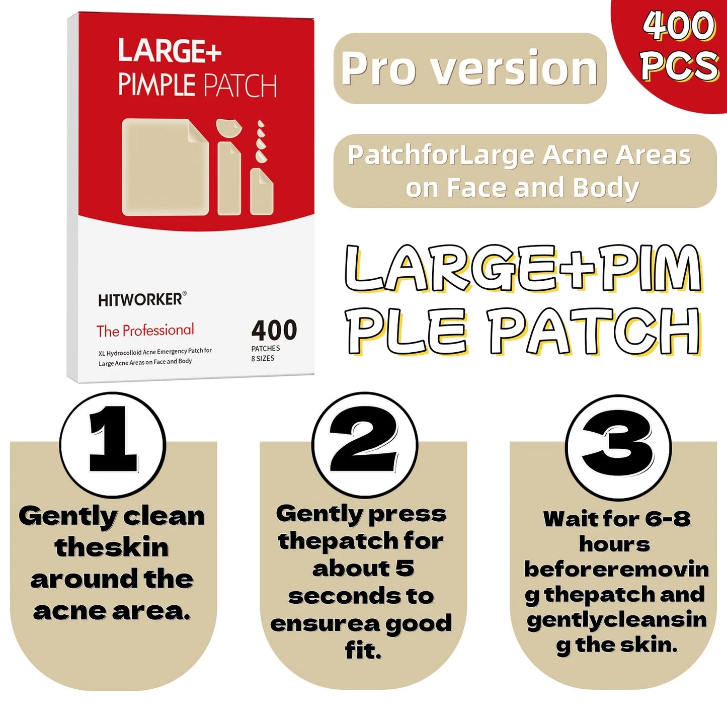 Invisible Waterproof Hydrocolloid Acne Patches – All Skin Types