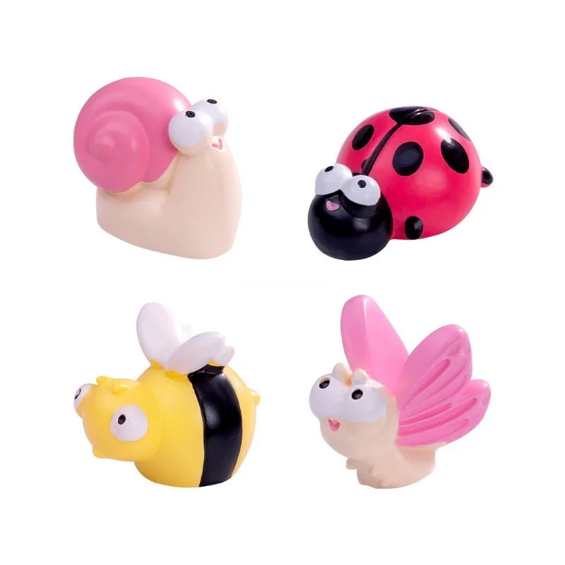 Cartoon Caterpillar & Snail Mini Figurines | Desk Decor