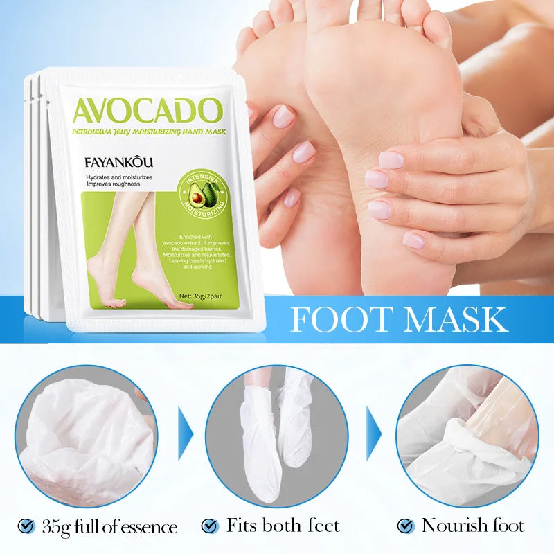 Avocado Exfoliating Foot Mask – Dead Skin Remover & Moisturizer