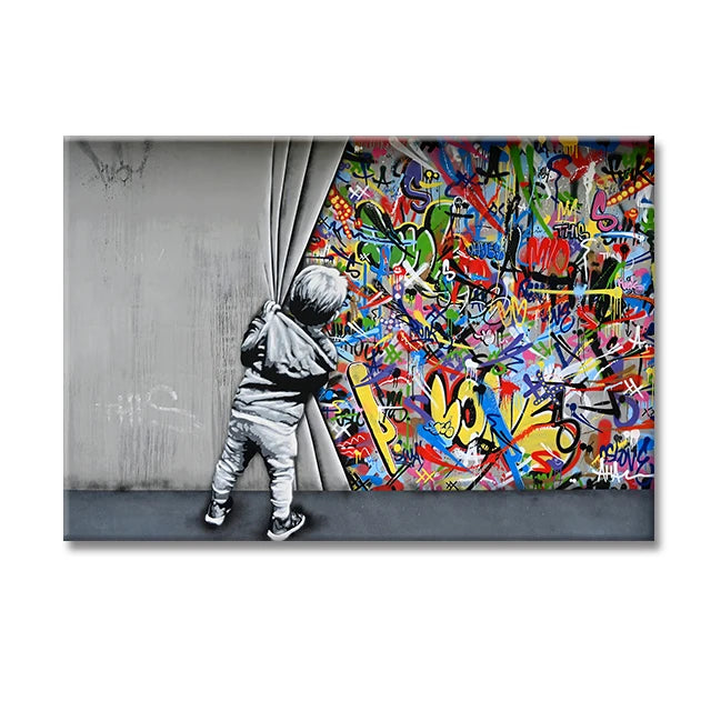 Banksy Monkey "Life Is Short" Graffiti Canvas Wall Art Print Canvas Wall Art Peaceful Pleasures Health and Wellness 10 40x60cm