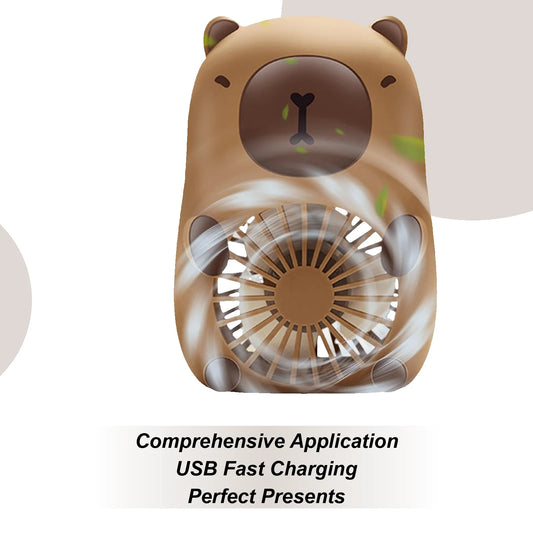 Animal Fan Portable Small Hand Fan USB Charging 3-Speed Air Coolers Personal Cooling Devices for All Ages Kids Girls Women Men Peaceful Pleasures Health and Wellness
