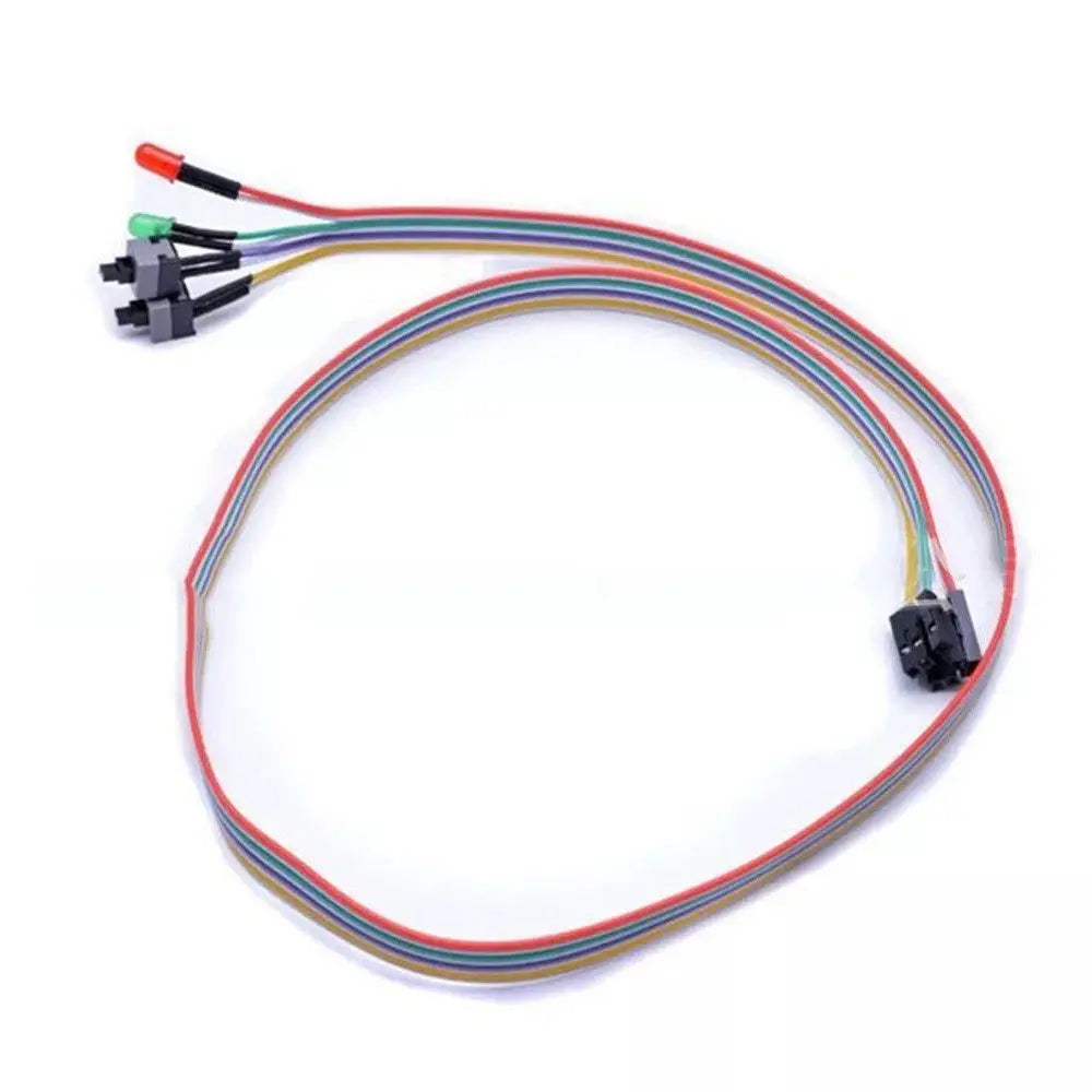 Durable PC Desktop Computer Case Power on Computer Cables Switch Cable Reset Connectors Peaceful Pleasures Health and Wellness