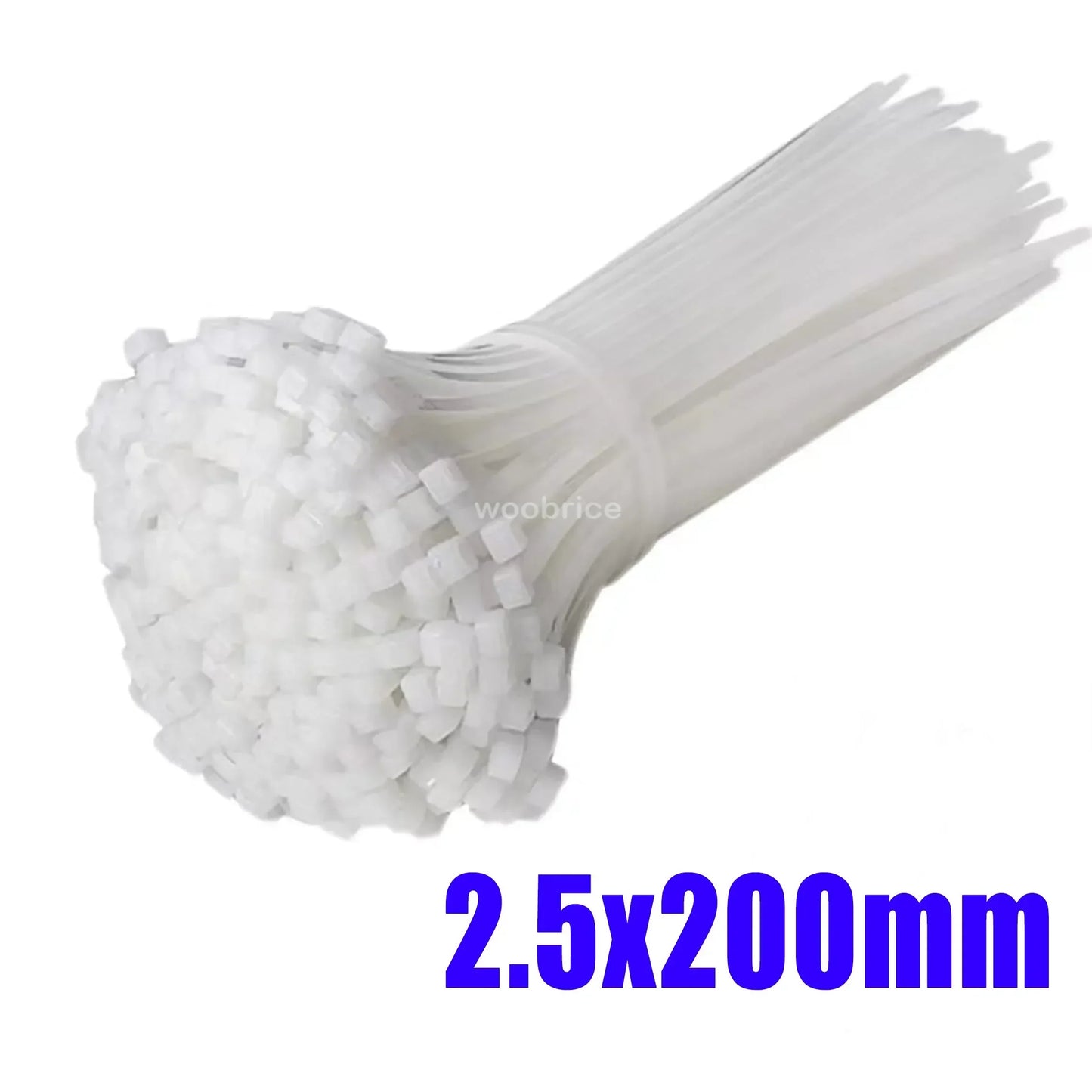 Nylon Cable Ties Zip Ties Self-Locking 100–1000 Pcs | White & Black
