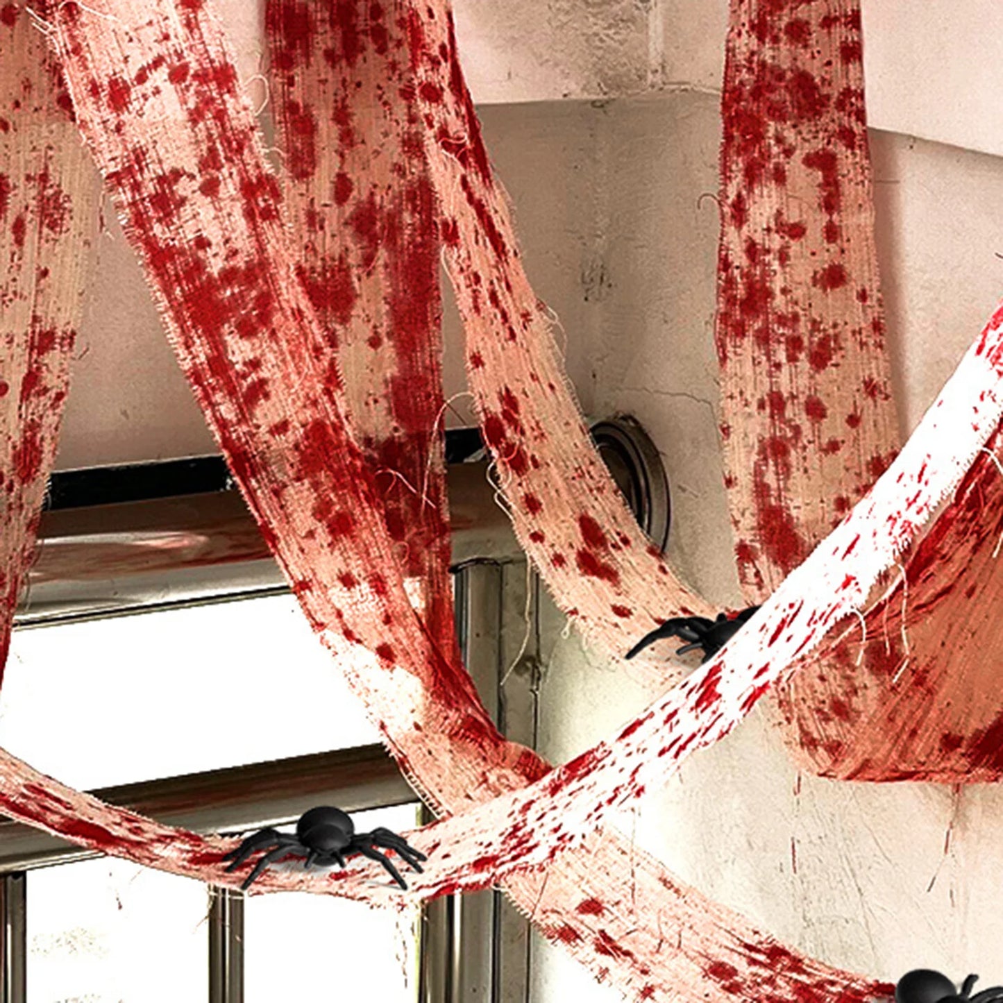 Halloween Fake Blood Bandages & Bloody Gauze Wrap | Costume Decor