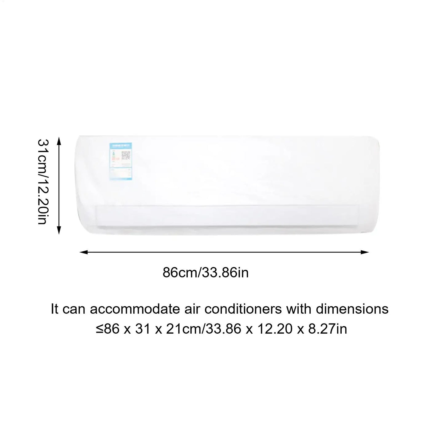 Wall Air Conditioner Dust Cover | PEVA All-Inclusive Protective Cover