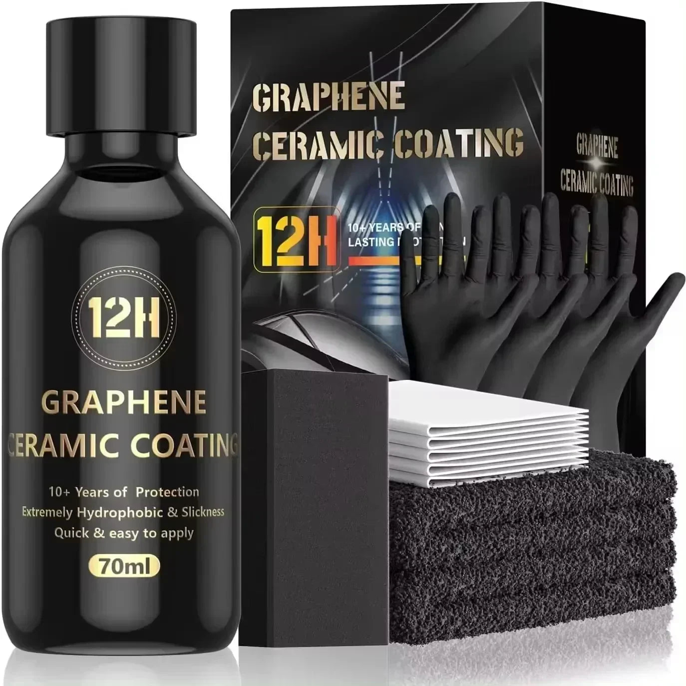2026 Graphene Ceramic Coating 20H/12H with Self Healing UV Track Technology Car Detailing Professionals 10+ Years of Protection Peaceful Pleasures Health and Wellness 12H SET