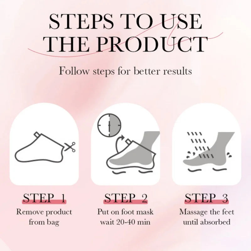 6 Pairs SADOER Fruits Foot Mask Moisturizing Foot Peeling Mask Exfoliating For Feet Spa Pedicure Exfoliant Feet Skin Care Peaceful Pleasures Health and Wellness