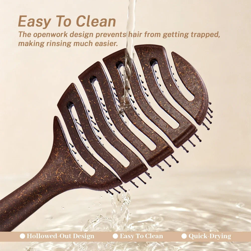 K.H.Lina Long-Handle Bristle Comb – Anti-Static Wig Hair Brush
