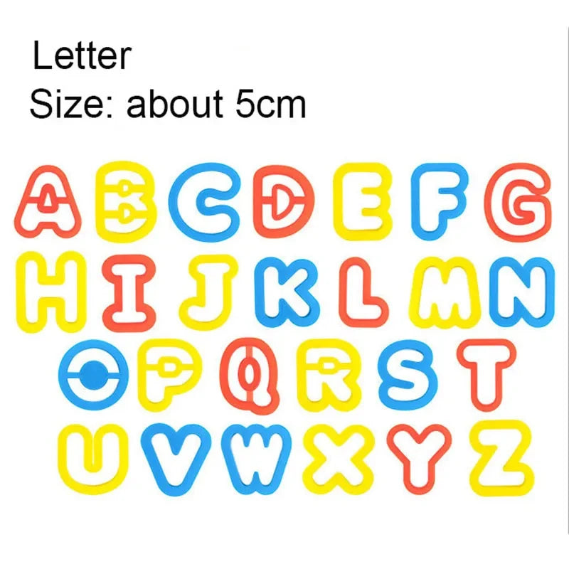 Puzzle Play Dough Tool Kids Number Letters Symbols Cutters Rollers