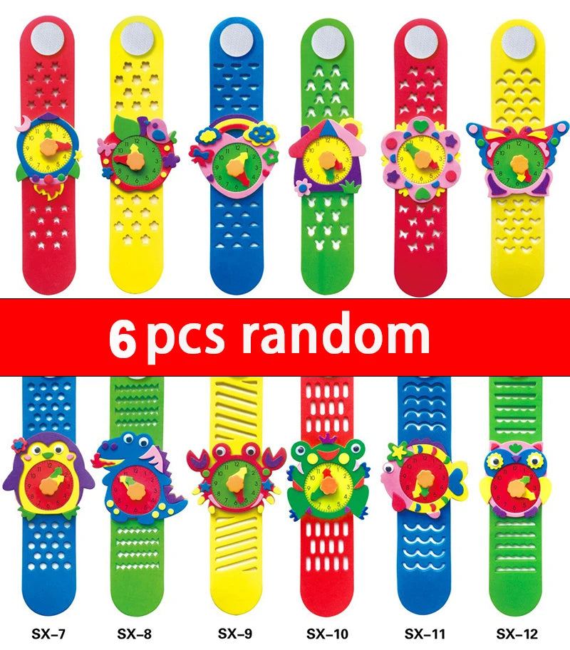 Children's Creative DIY EVA Watch Material Kits Kindergarten Early