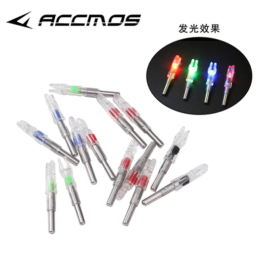 Archery Arrow LED Lighted Nocks 6 2 Knocks Tail Compound Recurve Bows Peaceful Pleasures Health and Wellness 3pcs Green ID4.2mm