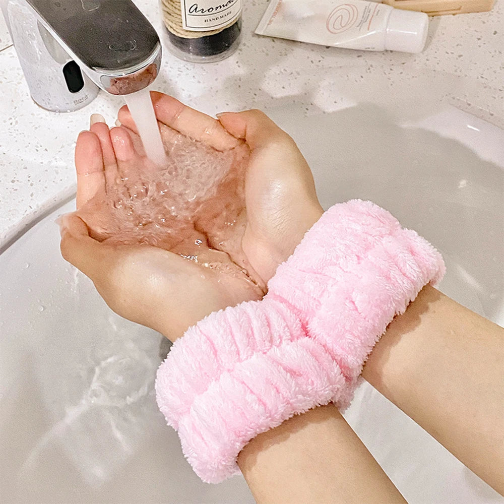 14PCS Spa Headband and Wristbands Set, Face Wash Headband Wrist Bands for Washing Face Makeup Skincare Hair Band Skin Care Acces Peaceful Pleasures Health and Wellness